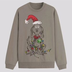 Men's The Grinch Max The Dog Crewneck Holiday Sweatshirt 2XL Unisex